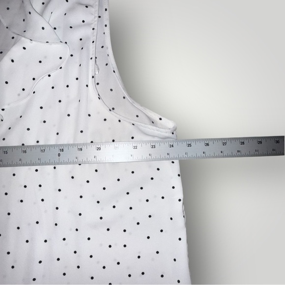 VINCE CAMUTO V-Neck Ruffled Collar Georgette Blouse - XXL White - Picture 12 of 14